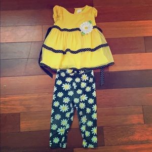 Super cute sunflower dress set! ☀️🦋💞